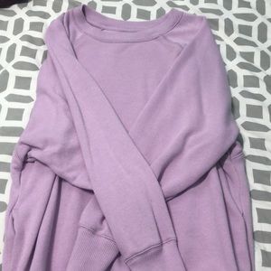purple sweatshirt